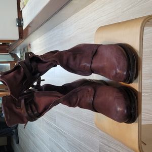 AS98 premium Italian leather boots. Size 39 (us 9) eggplant color.